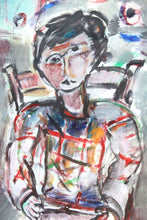 Load image into Gallery viewer, Neo-Expressionist Painting of Seated Figure