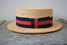 Load image into Gallery viewer, Vintage Straw Boater-20