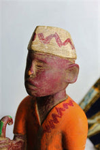 Load image into Gallery viewer, African Mid-Century wood carving of a Baule village elder