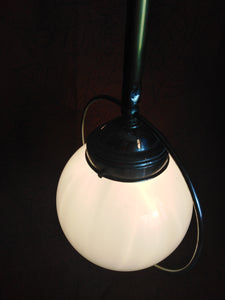 French Deco height adjustable Opaline light