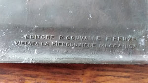 Italian vintage mixed metal relief plaque