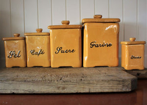 Vintage Graduated Ceramic Containers