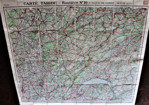 Taride road map of Franche-Comte, Suisse