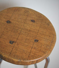 Load image into Gallery viewer, French oak top industrial stool