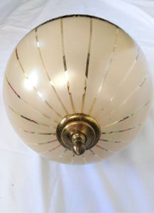 French spherical glass pendant light