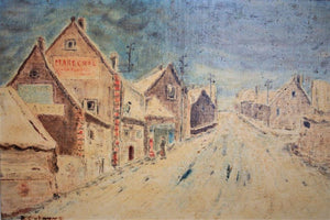 French Village Winter Scene-40